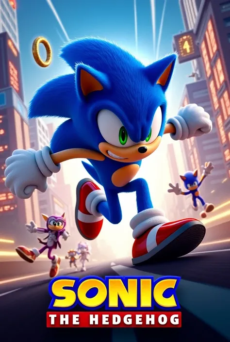 create a poster for the sonic
 film