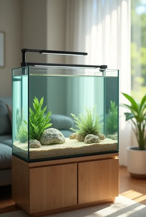 empty aquarium at home