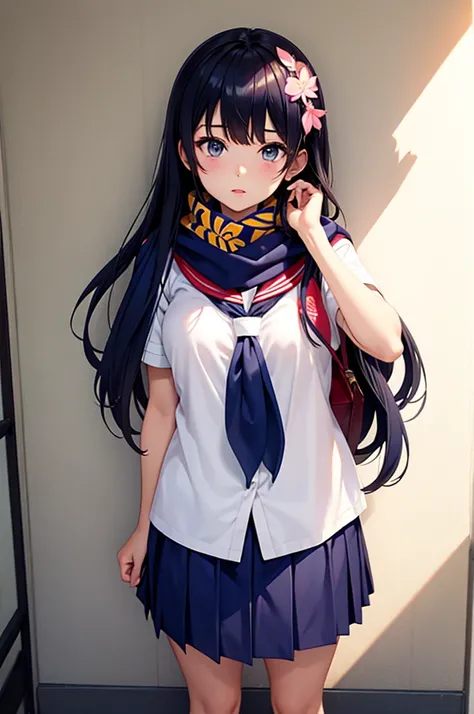 serafuku, summer, navy scarf