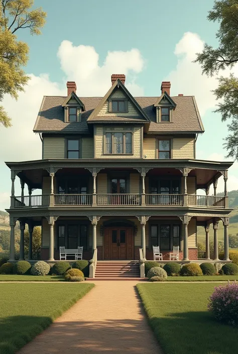 3 story porch big farmhouse
