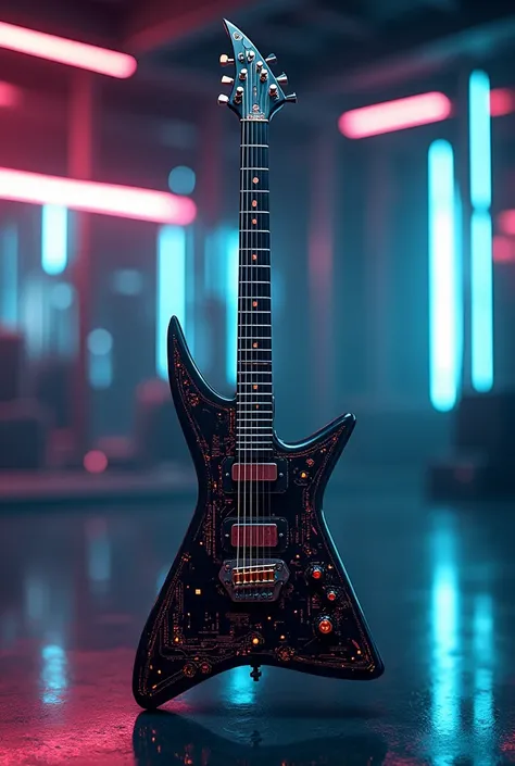 Futuristic electric guitar