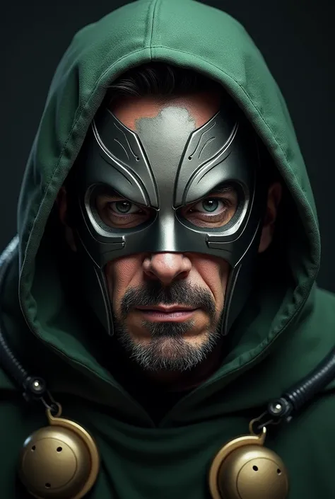 RDJ in dr doom with mask