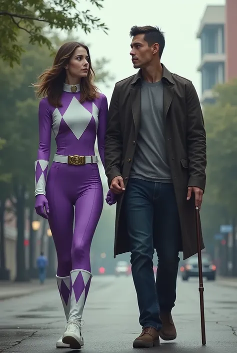 man who walks with a lilac woman power ranger but separated as friends 


dont make them so sexy normal 