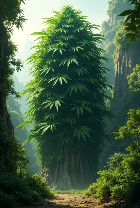 Giant marijuana plant 