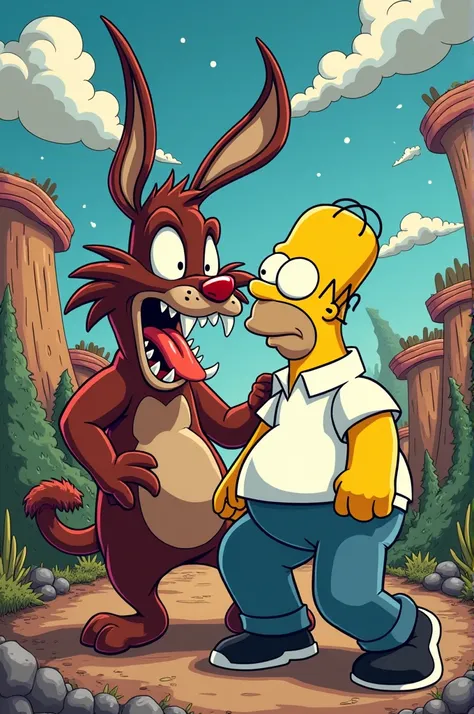 Taz mania eating homer sinpsom