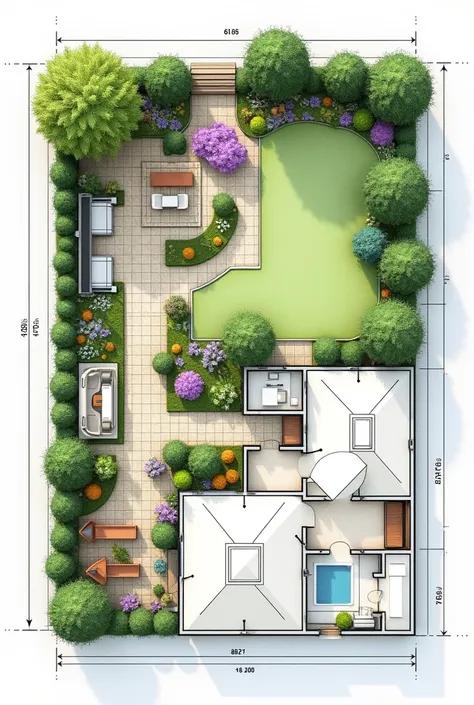 Can you make a blueprint about simple landscaping ideas 