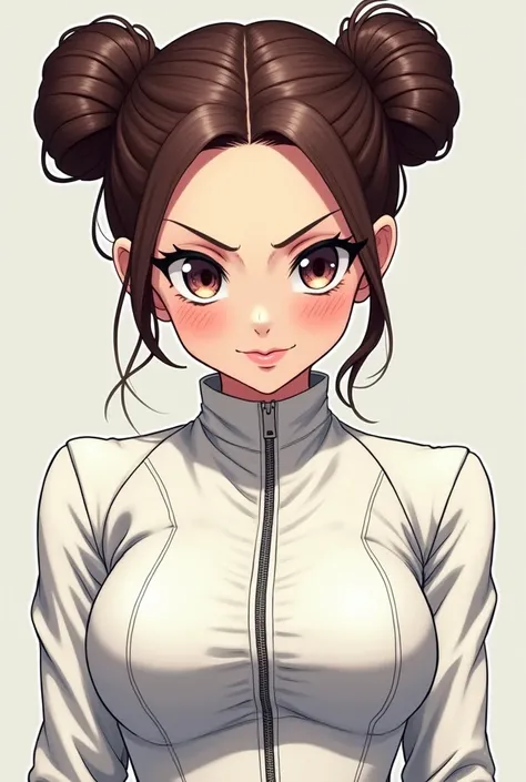 From STAR WARS Anime Girl Princess Leia Organa Cheeky Evil Frech Böse Mein White Jacket Zip Infinity Girl Anime girl 