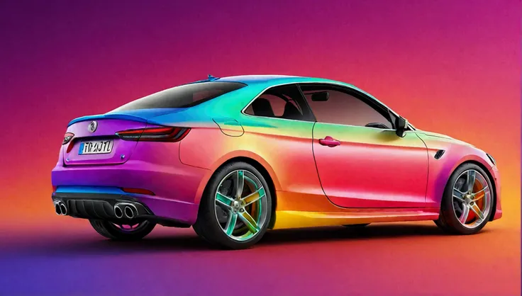  Colorful Gradient car