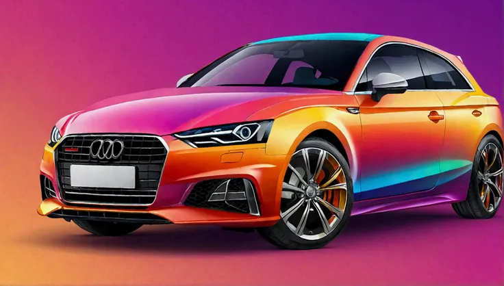  Colorful Gradient car