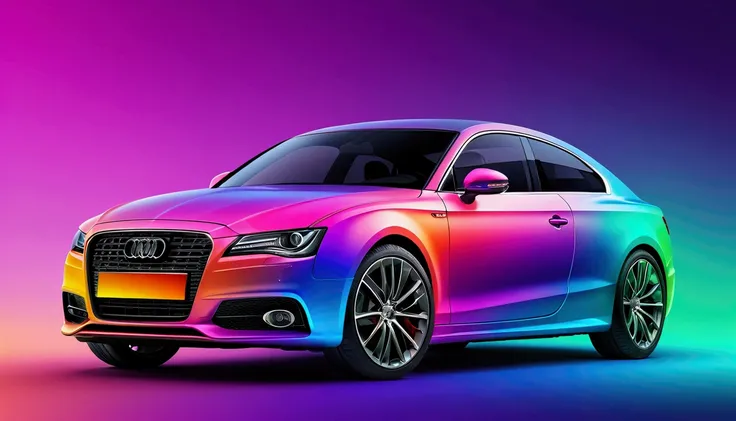  Colorful Gradient car