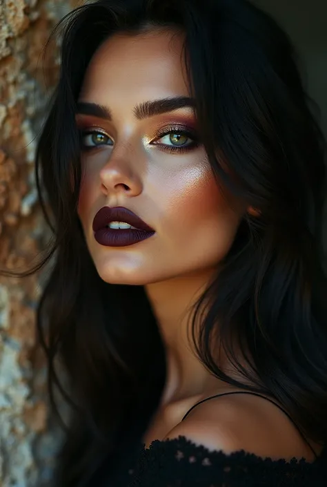 (photorealism:1.2), Victoria’s Secret model, Rustic Backdrop, Mystic Midnight:
Eyes: Use a palette with rich, jewel tones like the Natasha Denona Gold Palette. Focus on deep blues, emerald greens, and golds. Add drama with Marc Jacobs Beauty Highliner Gel ...