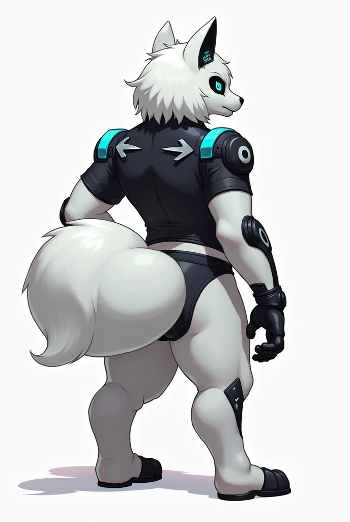 *Leo is a male furry protogen Anthro with a bit of cybernetic parts, present on his shoulders as circles with directional arrows. and on his head, as a digital screen with which he shows his emotions, being the only cybernetic parts of his body.*

*Its ski...