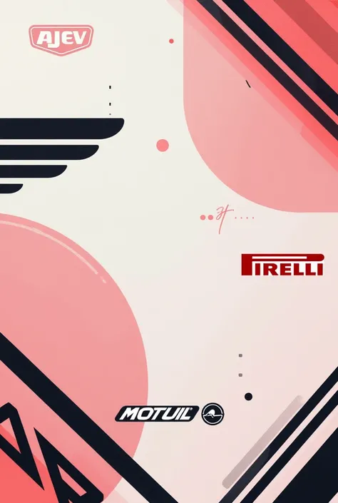 
Pink White Wallpaper Brands like agv motul pirelly Black stripes in different parts 
