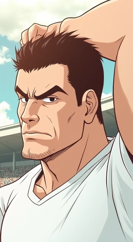 Create a sports man with this face