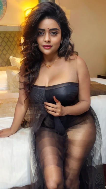 night scene,extreme close up photo of ((mahima)) from top view, hourglass figure,, deep cleavage, curvy, armpits, seductive eyes, look at viewer in lingerie in bed, sultry, (cinematic:1.3), intricate details, (ArtStation:1.2), free hair, close up