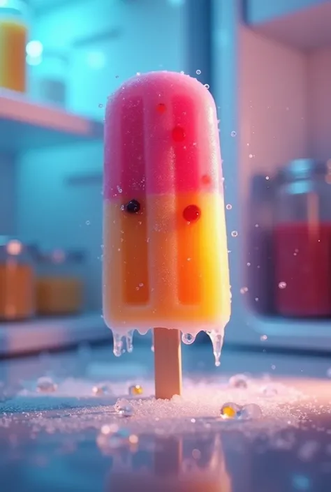 Popsicle dari kulkas dingin