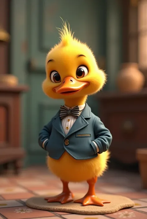 Cute duck in a suit