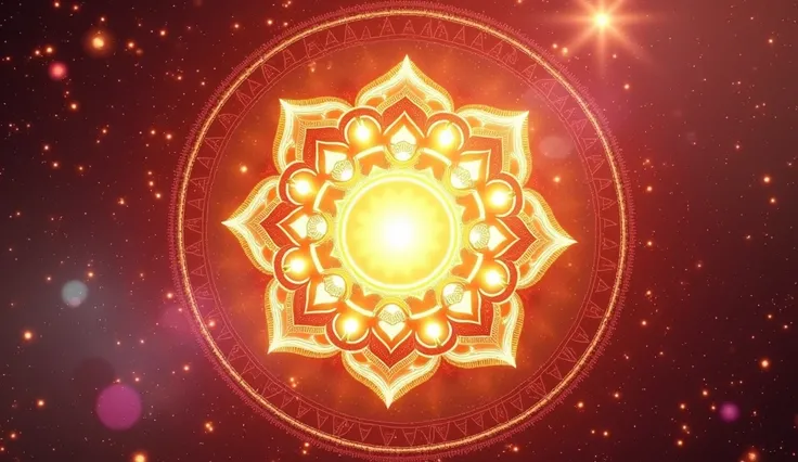 a spiritual, vastu, astrology, mind and body healing, women facebook banner in red, maroon, white, yellow, color