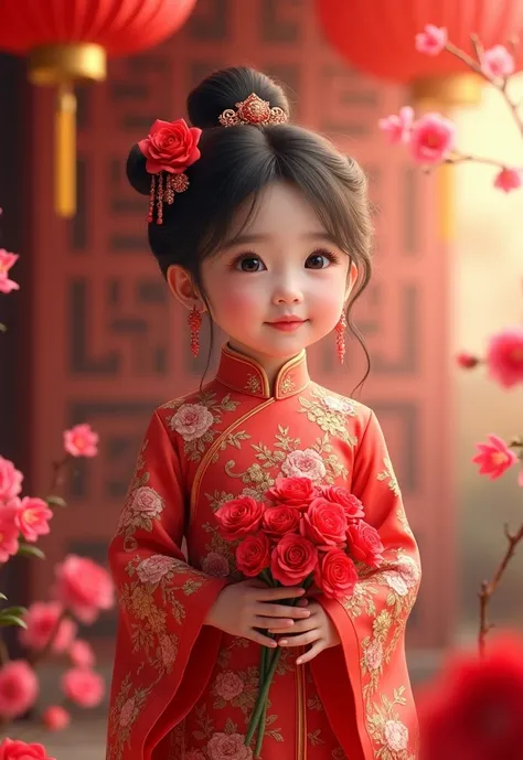 Girl Chinese valentine costume