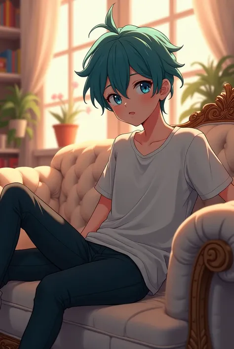 Full anime boy sofa seat pic

