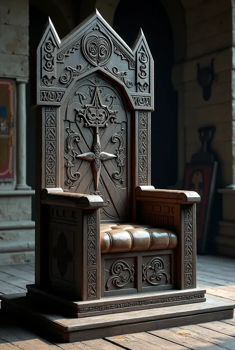 Generally a Scandinavian style throne, but inspired by the video game Skyrim.