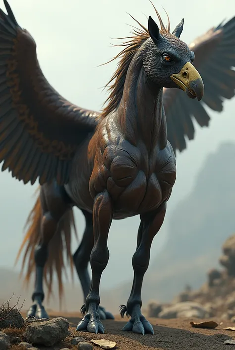 Horse with eagle face