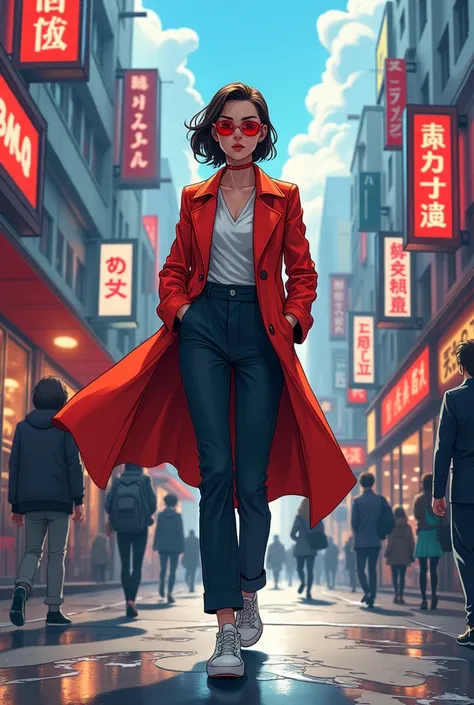 A stylish manga character on the way 