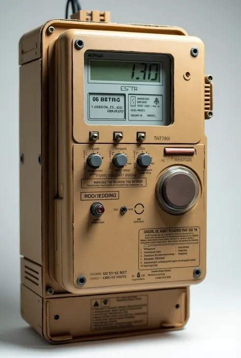 Photo of electricity meter made with cardboard 

