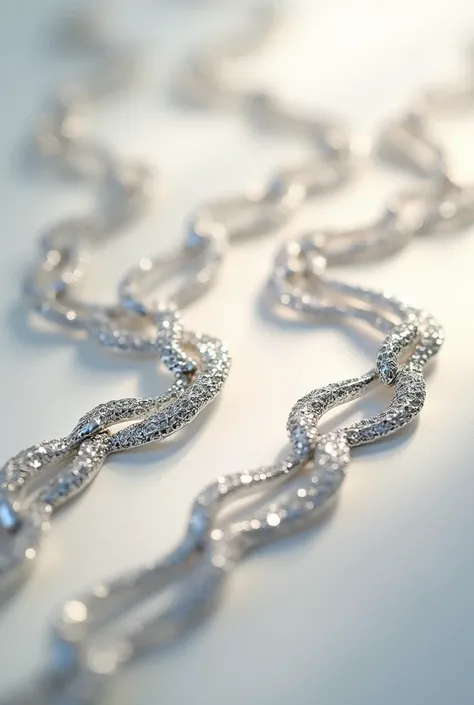 A silver chain design
