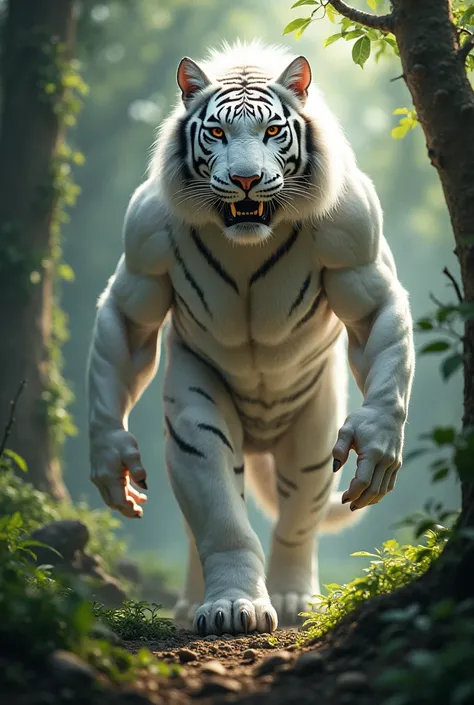 Humanoid white tiger