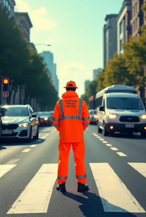 Draw me a picture with a traffic safety theme and a slogan
 