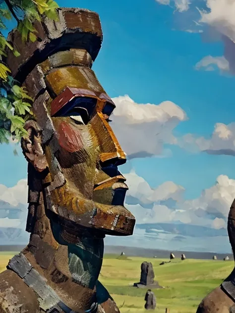 sexy easter island dancer (face and chest)