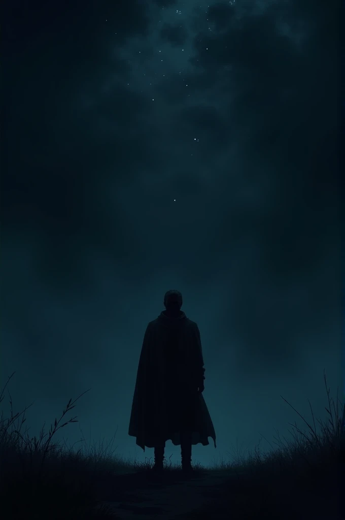 a men standing with dark night