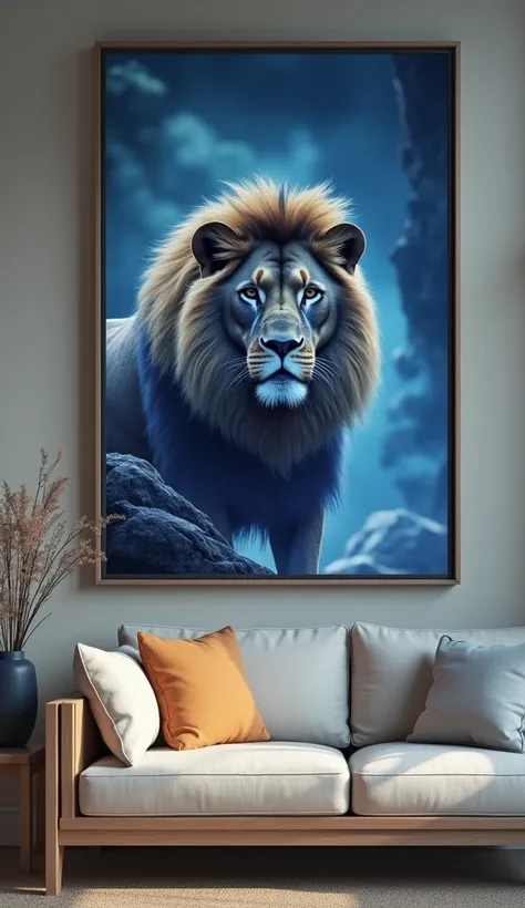 This same image but putting a lion  