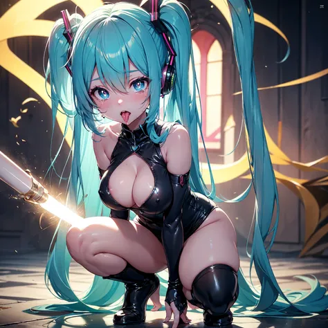 (masterpiece),(Highest quality),(Super detailed),(Best illustrations),(Best Shadow),(Absurd),(Detailed Background),(so beautiful), 16K, 4K, (so beautiful)Hatsune Miku, One person, alone, ((, , )), long hair, , BREAK (heart-shaped pupils:1.4), Pink Syringe,...