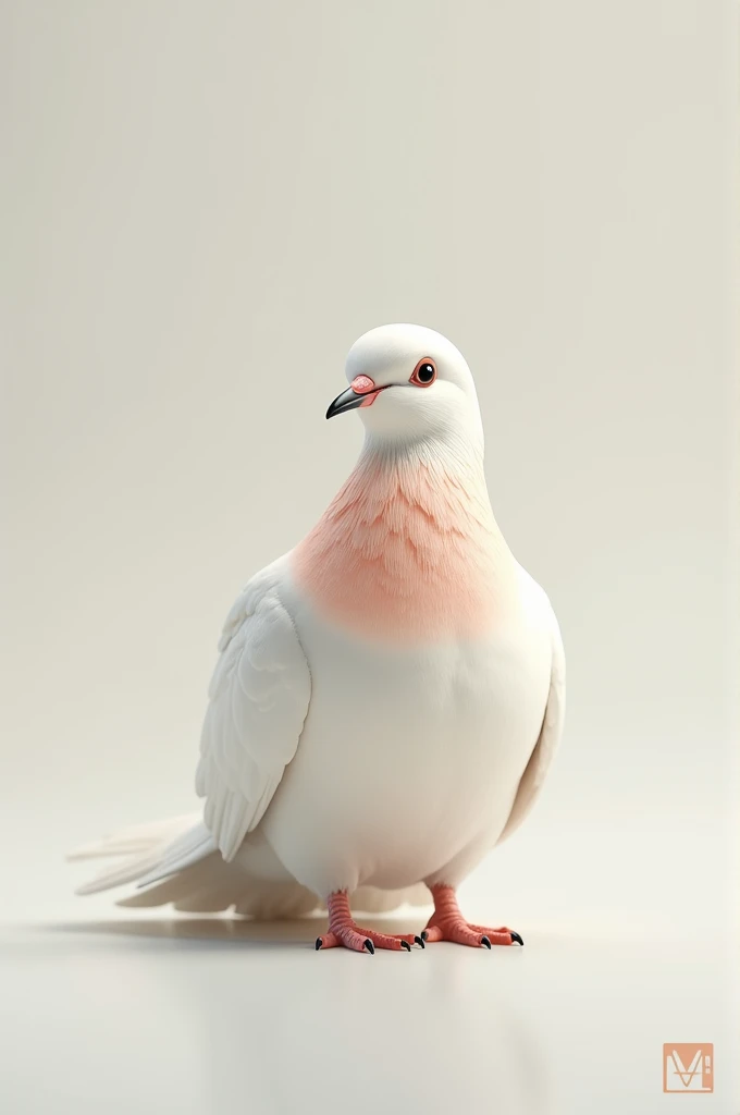 White colour dove with peach colour neck