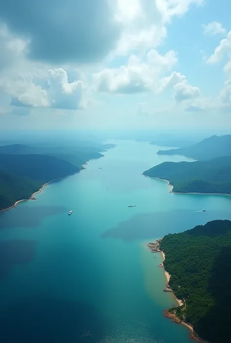 A photo of palk strait between india & sri lanka