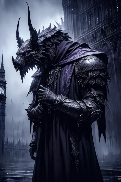 a dark medieval fantasy, a cold and repulsive gothic composition, mystical and eerie atmosphere, detailed intricate pattern, medieval architecture, gloomy lighting, dramatic fog and shadows, moody blue and purple tones, sharp contrasts, photorealistic, cin...