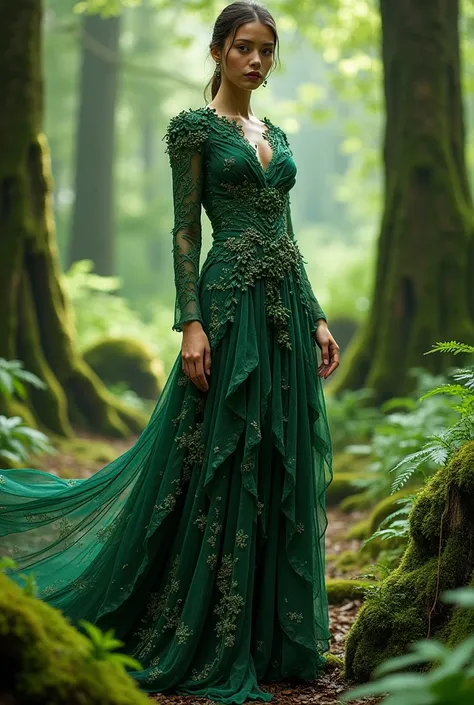 An innovative dress inspired by the forest