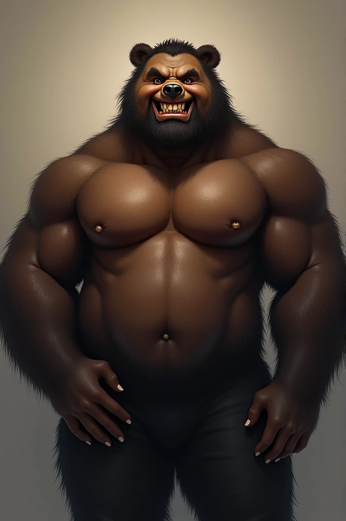 A black gay bear male