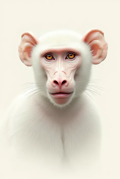 Albino Baboon Drawing 