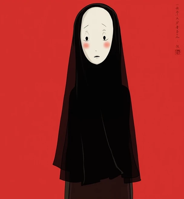 Girl No-Face。Ghibli style、Spirited Away No-Face。