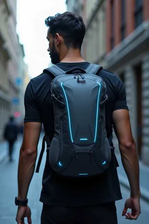 Ergonomic backpack with support light