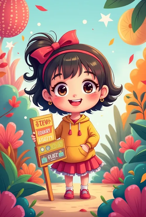 One cute girl、Trivia logo、Colorful colors