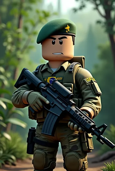 A roblox game profile picture of Brazilian Army
