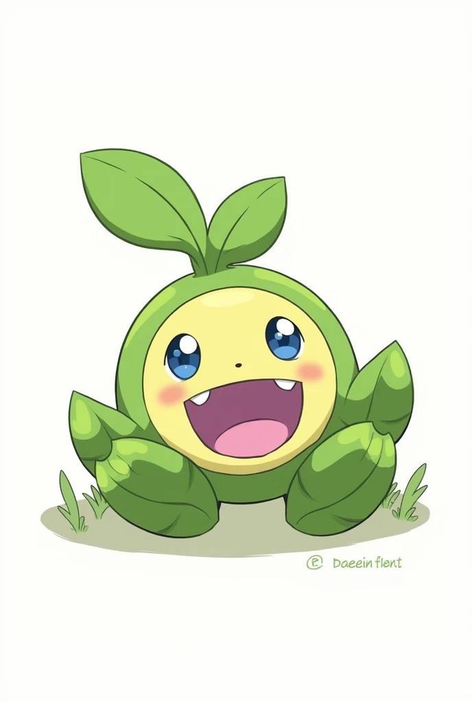 pokemon, weepinbell, purple mouth, animate style, high resolution, white background, cute
