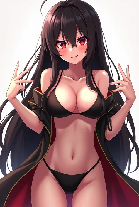 Megumin, sexy with little clothing, looking to the camera, with a bold face
