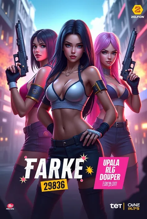 Make a poster of free fire  tournament 
Make girls more attractive 