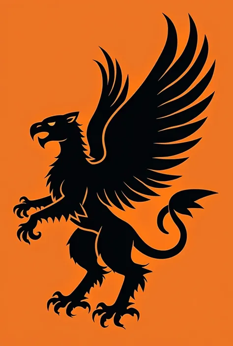 Black and orange griffin shirt logo on side 