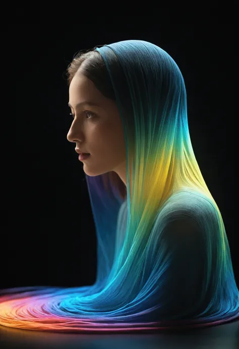 (Colorful Gradient effect), a Bioluminescent Dream, by Gabriel Dawe.
﻿
Beautiful cinematic lighting, surreal, color graded, dynamic movement, captivating chiaroscuro, full body, award-winning, cinematic still, emotional, vignette, dynamic, vivid, (masterpi...